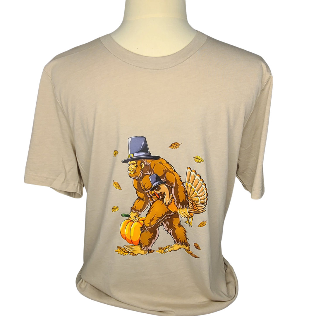 Men's Bigfoot Thanksgiving Tshirt